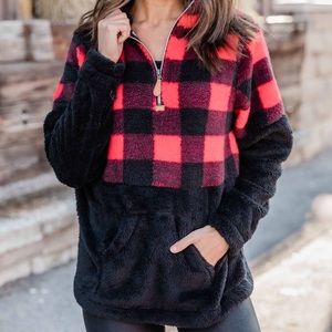 Pink Lily Sherpa pullover